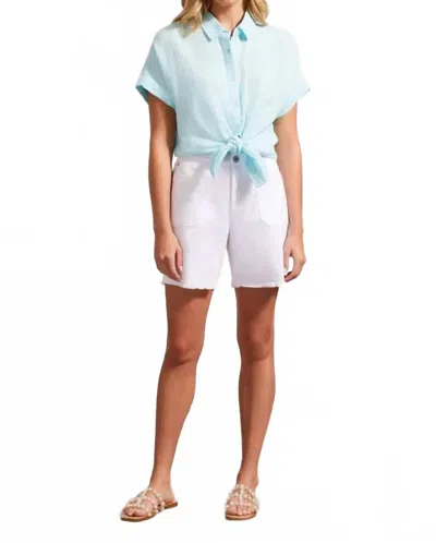 Tribal Audrey Fit Five Pocket Relaxed Shorts In White