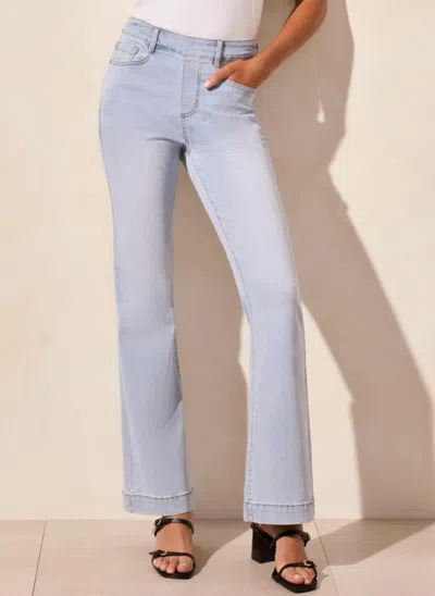 Tribal Audrey Flare Jeans In Light Surf In Blue