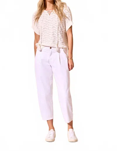 Tribal Audrey Girlfriend Barrel Crop Jeans In Cocomilk In Multi