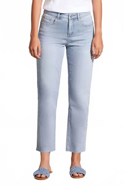 Tribal Audrey Girlfriend Straight Ankle Jeans In Beach Wash In Blue
