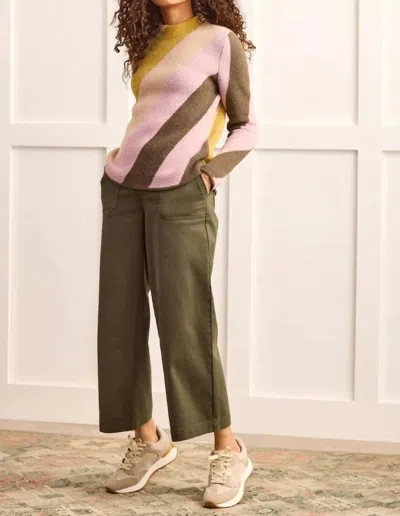 Tribal Audrey Hugging Btn Fly Crop Wide In Dark Cedar In Multi