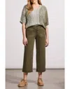 Tribal Audrey Hugging Crop Jean In Olive