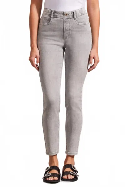 Tribal Audrey Icon Pull-on Skinny Ankle Jeans In Cool Grey In Neutral
