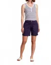 Tribal Audrey Patch Pocket Short In Navy In White