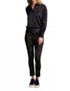 Tribal Audrey Pull On Ankle Pants In Bronze In Black