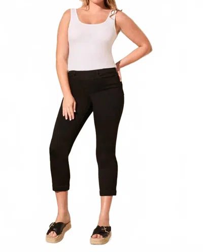 Tribal Audrey Pull-on Crop Jean 26" In Just Black