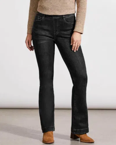 Tribal Audrey Pull-on Flare Jeans In Dusty Black