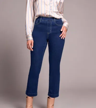 Tribal Audrey Pull On Straight Crop In Stormy Blue