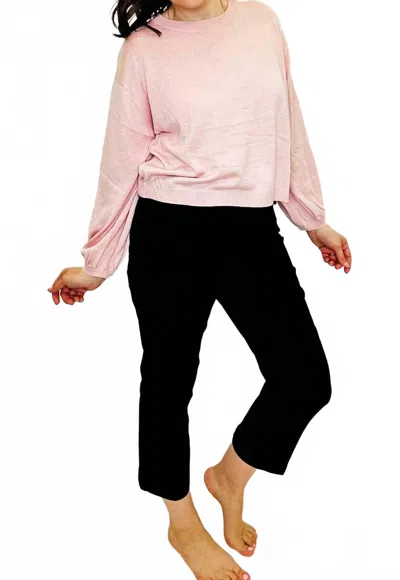 Tribal Audrey Pull-on Straight Crop Jeans In Black