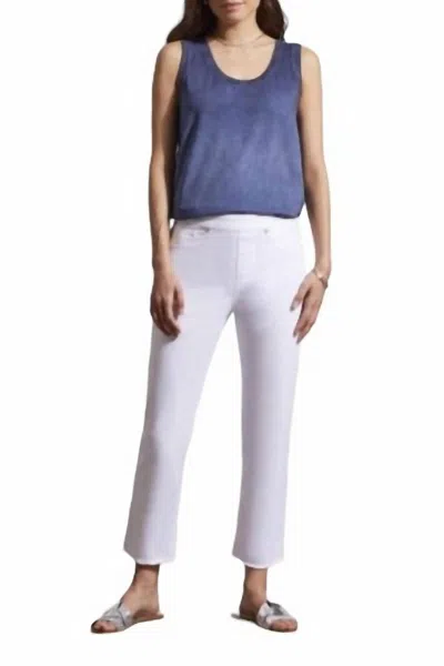 Tribal Audrey Pull On Straight Crop Jeans In White