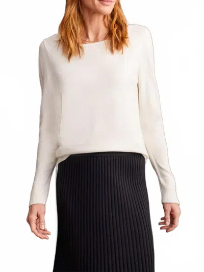 Tribal Boast Boat Neck Sweater In Cream In White