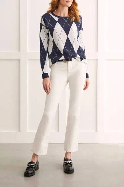 Tribal Bootcut Corduroy Pants In Cream In White