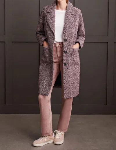 Tribal Boucle Duster Coat In Pink Lady