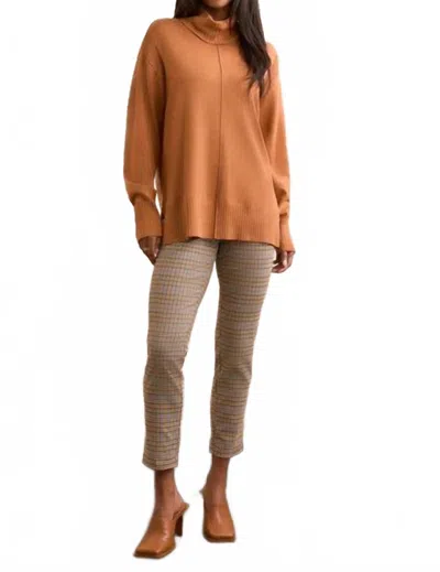 Tribal Bran Turtleneck Sweater In Brown In Multi