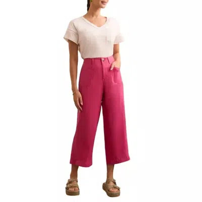Tribal Brooke Flowy Leg Cropped Pants In Very Berry In Pink