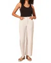Tribal Brooke High Rise Jeans With Embroidery In Cocomilk In Black