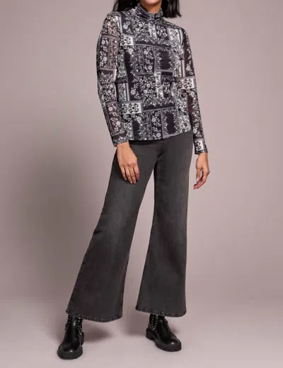 Tribal Brooke High Rise Palazzo Jeans In Greyarea In Gray