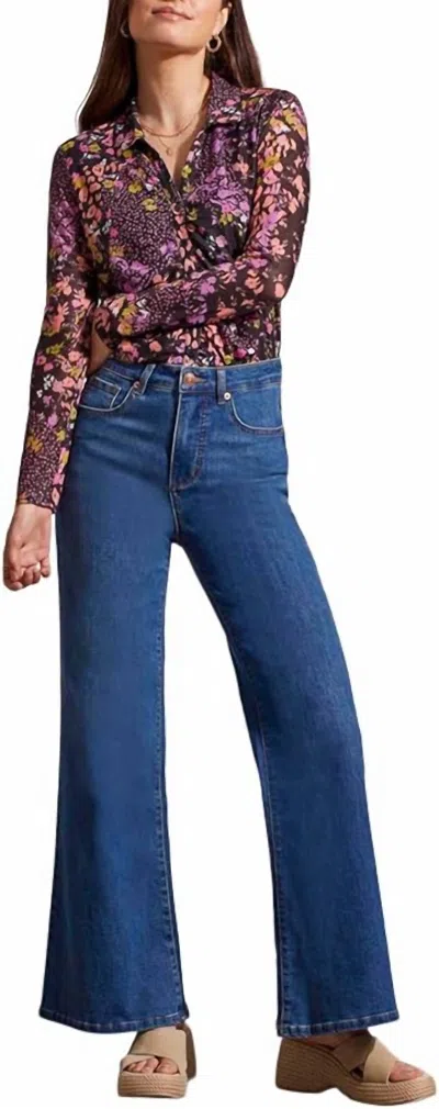 Tribal Brooke Hugging Palazzo Denim Jean In Blue