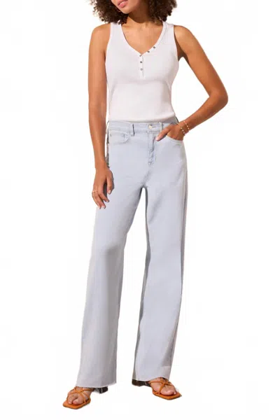 Tribal Brooke Hugging Pocket Wide Leg Jeans In Blue White