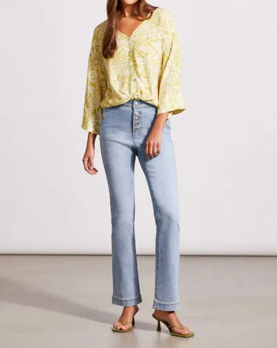 Tribal Brooke Shank Micro Flare Jeans In Beach Wash In Multi