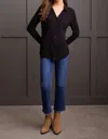 Tribal Button Down Knit Shirt In Black In Black