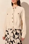 Tribal Button-front Jacket In French Oak In Neutral