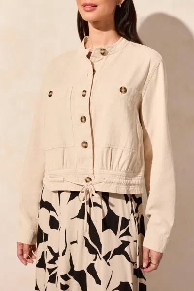 Tribal Button-front Jacket In French Oak In Neutral