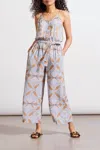 Tribal Button Front Jumpsuit In Caramel In Brown