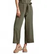 Tribal Button Front Jumpsuit In Fern Green In Green