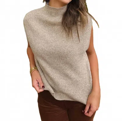 Tribal Cap Sleeve Sweater In Oatmeal In Neutral