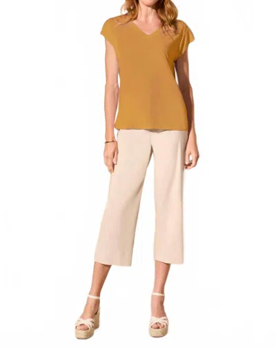 Tribal Cap Sleeve Tee In Nugget In Yellow