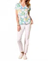 Tribal Sophia Curvy Fit Straight Leg Jeans In White In Multi