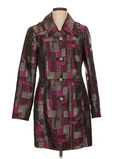 Pre-owned Tribal Cardigan Sweater In Burgundy