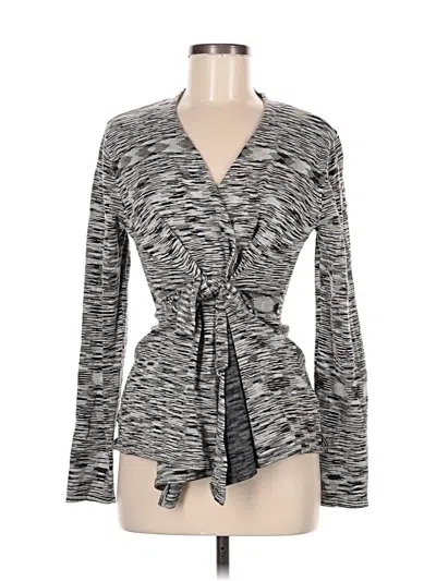 Pre-owned Tribal Cardigan Sweater In Gray