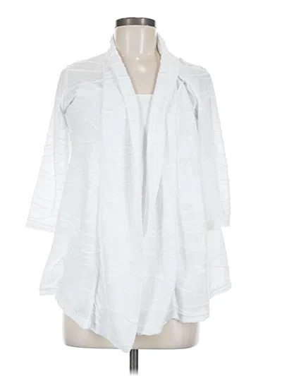 Pre-owned Tribal Cardigan Sweater In White