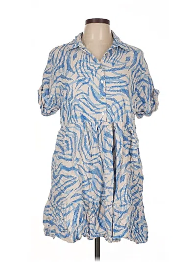 Pre-owned Tribal Casual Dress In Blue
