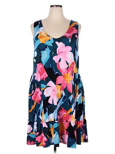 Pre-owned Tribal Casual Dress In Blue