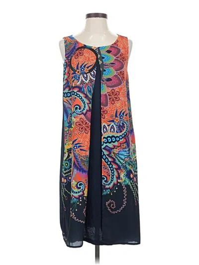 Pre-owned Tribal Casual Dress In Blue