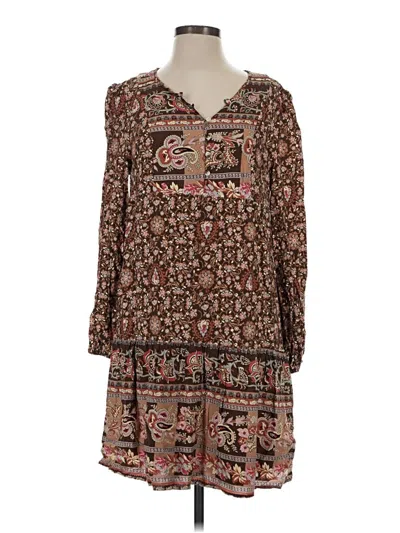 Pre-owned Tribal Casual Dress In Brown