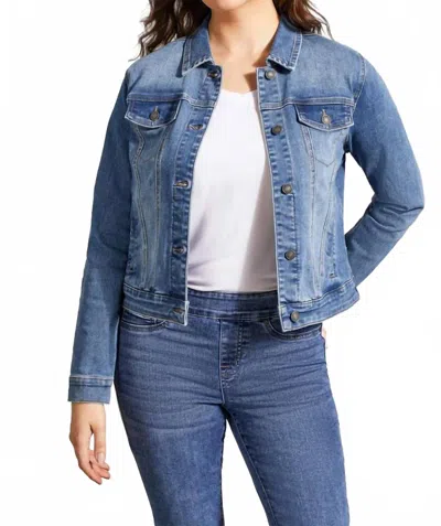 Tribal Classic Denim Jacket In Dark Vintage In Blue