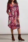 TRIBAL COMBO PRINTED SHIRT DRESS IN PINK