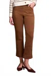 Tribal Comfort Stretch Pull-on Kick Flare Ankle Pants In Walnut In Brown