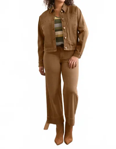 Tribal Comfort Stretch Raglan Sleeve Jacket In Walnut In Multi