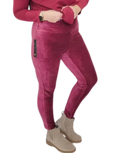 Tribal Corduroy Legging In Rubywine In Multi