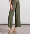 TRIBAL COTTON BUTTON FRONT JUMPSUIT IN FERN GREEN