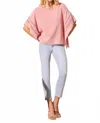 Tribal Cotton Gauze Kaftan Blouse In Vintage Wash In Pink