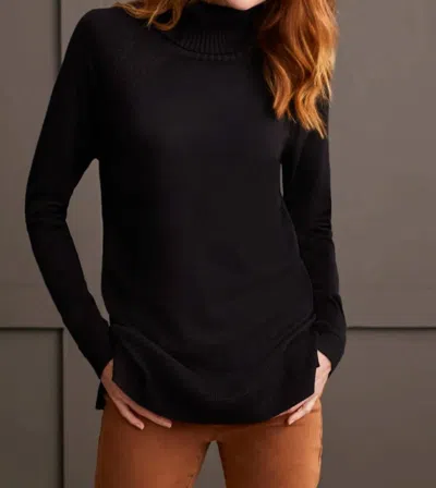 Tribal Cowl Neck Sweater In Black