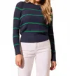 Tribal Crew Neck Sweater In Navy In Blue