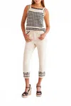 Tribal Crochet Sweater Tank Top In Ecru In White