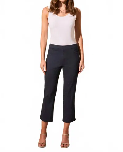Tribal Diamond Jacquard Flare Capri In Jet Blue